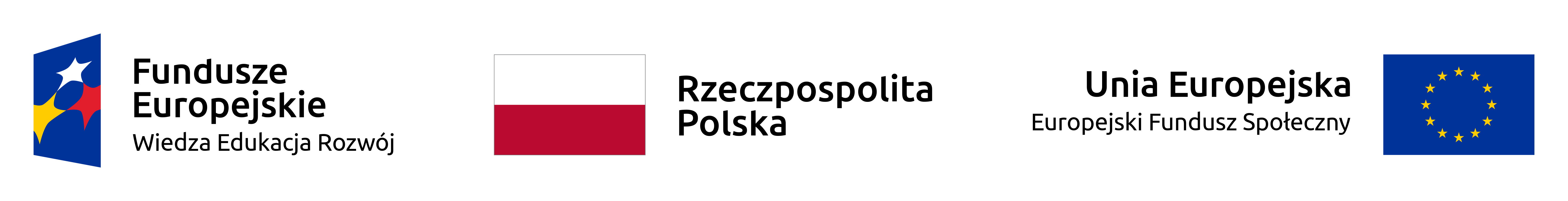 Logotypy: Fundusze Europejskie, Rzeczpospolita Polska, Unia Europejska  - Europejski Fundusz społeczny